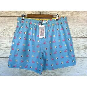 Broken Threads Trunk Swim Mens Size XLarge Flamingo Pattern Swim Trunks New